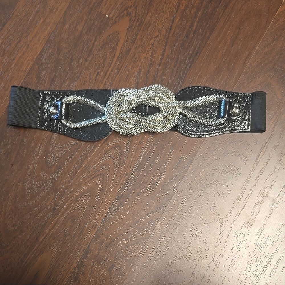 Elegant Black and Silver Women's Belt